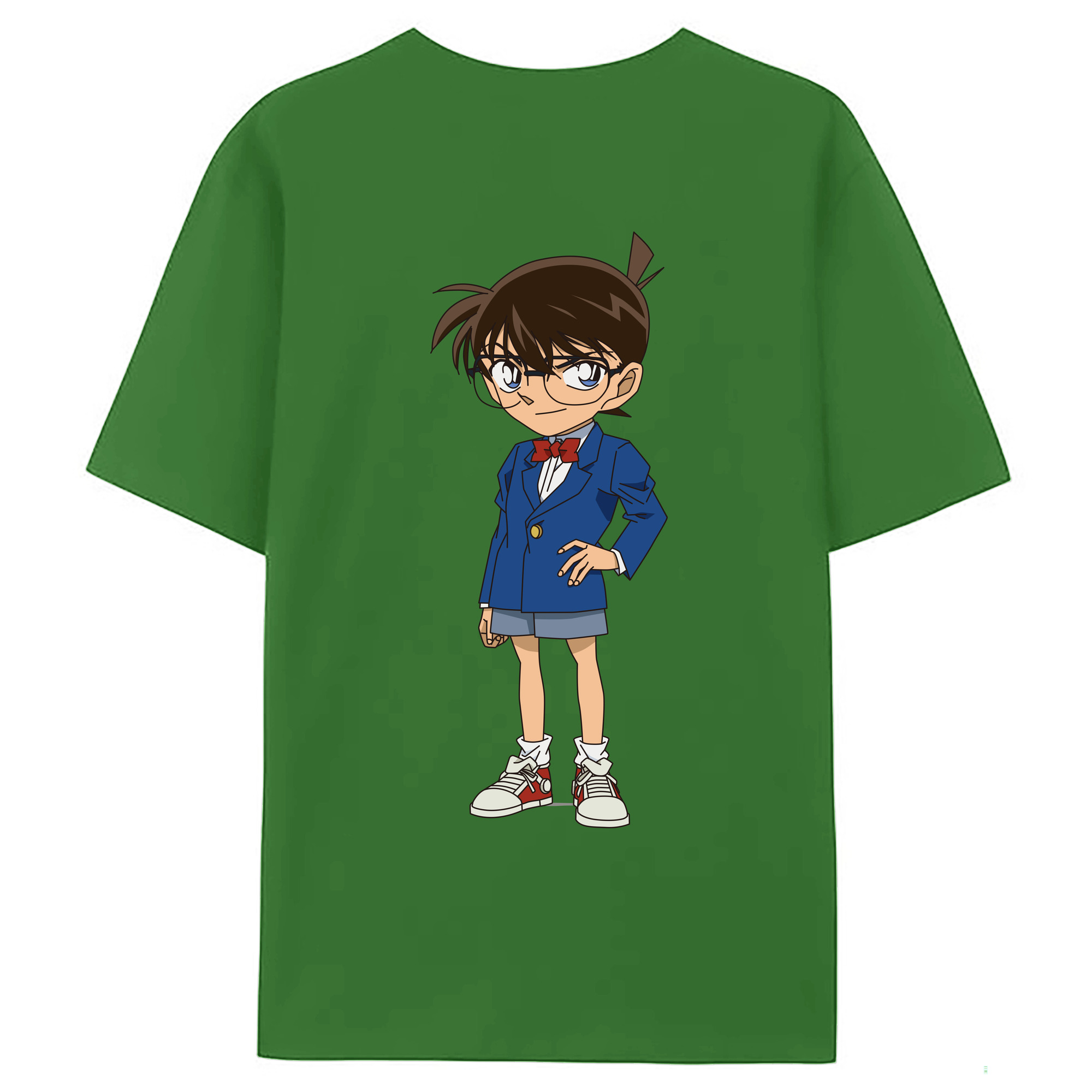 （画像用） 名探偵コナン 江戸川 コナン Detective Conan Conan Edogawa レディース半袖Tシャツ(バックプリント)